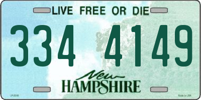 NH license plate 3344149