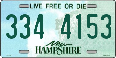 NH license plate 3344153