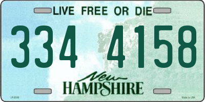 NH license plate 3344158