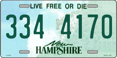NH license plate 3344170