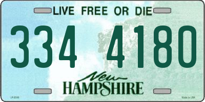 NH license plate 3344180