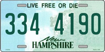 NH license plate 3344190