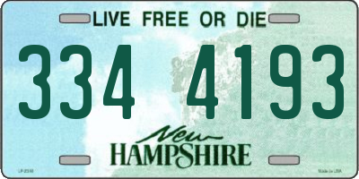 NH license plate 3344193