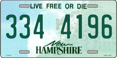 NH license plate 3344196