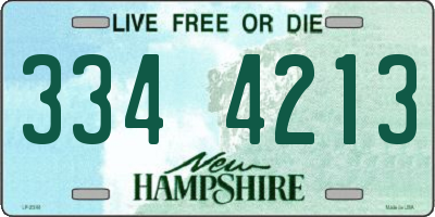 NH license plate 3344213