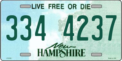 NH license plate 3344237