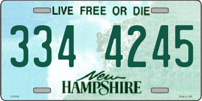 NH license plate 3344245