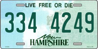 NH license plate 3344249