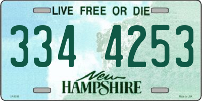 NH license plate 3344253