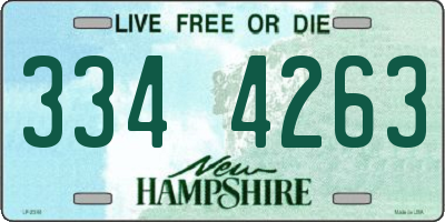 NH license plate 3344263