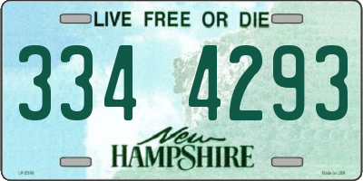 NH license plate 3344293