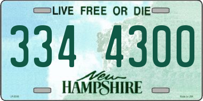 NH license plate 3344300