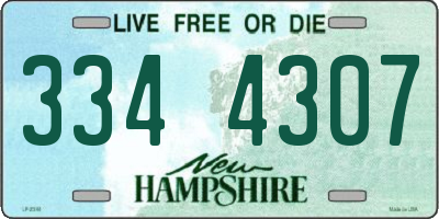 NH license plate 3344307