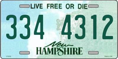 NH license plate 3344312
