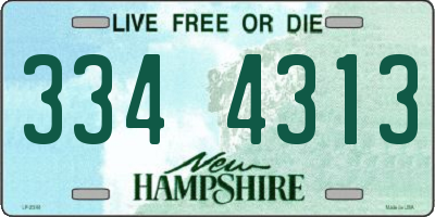 NH license plate 3344313