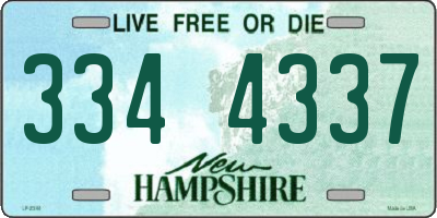 NH license plate 3344337