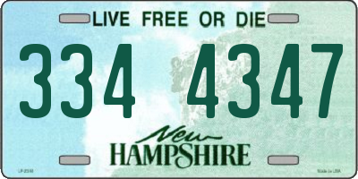 NH license plate 3344347