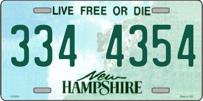 NH license plate 3344354