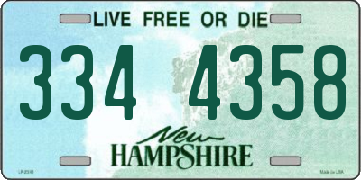 NH license plate 3344358
