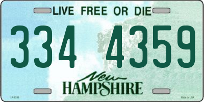 NH license plate 3344359
