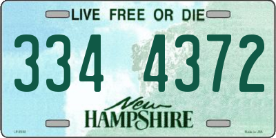 NH license plate 3344372