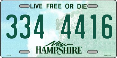 NH license plate 3344416
