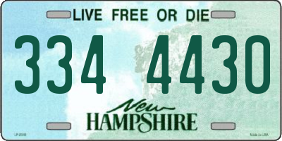 NH license plate 3344430