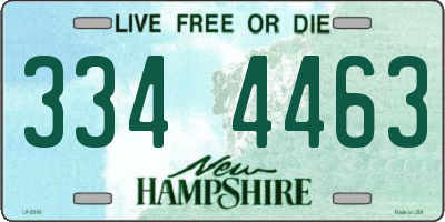 NH license plate 3344463
