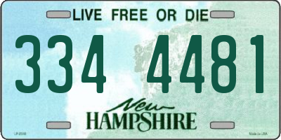 NH license plate 3344481
