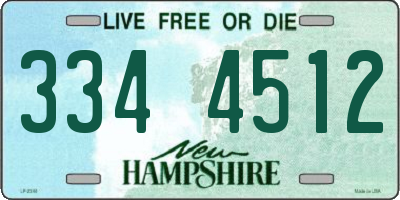 NH license plate 3344512