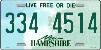 NH license plate 3344514