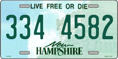 NH license plate 3344582