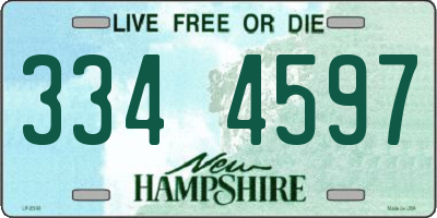 NH license plate 3344597