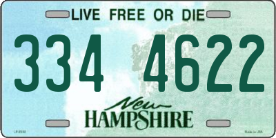 NH license plate 3344622