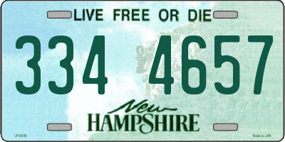 NH license plate 3344657