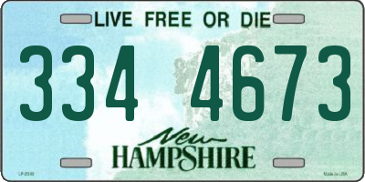 NH license plate 3344673