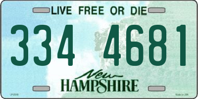 NH license plate 3344681