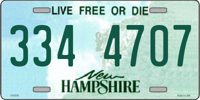 NH license plate 3344707
