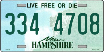 NH license plate 3344708
