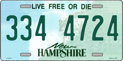 NH license plate 3344724