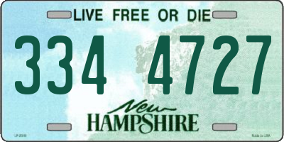 NH license plate 3344727