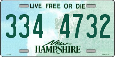 NH license plate 3344732