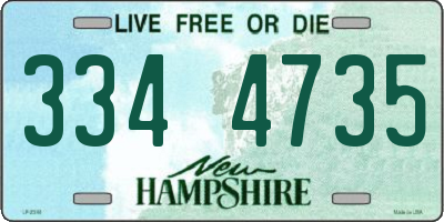 NH license plate 3344735