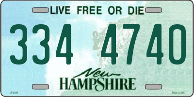 NH license plate 3344740