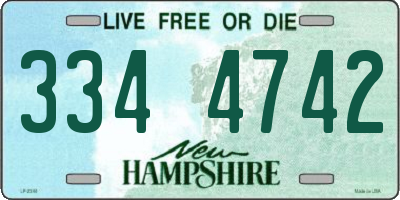 NH license plate 3344742