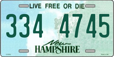 NH license plate 3344745