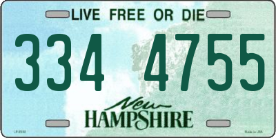 NH license plate 3344755