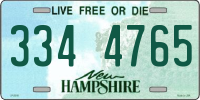NH license plate 3344765