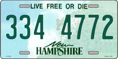 NH license plate 3344772