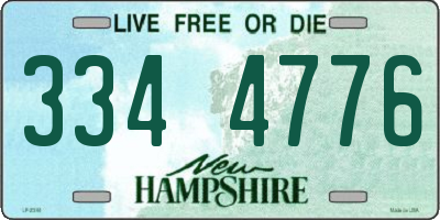 NH license plate 3344776